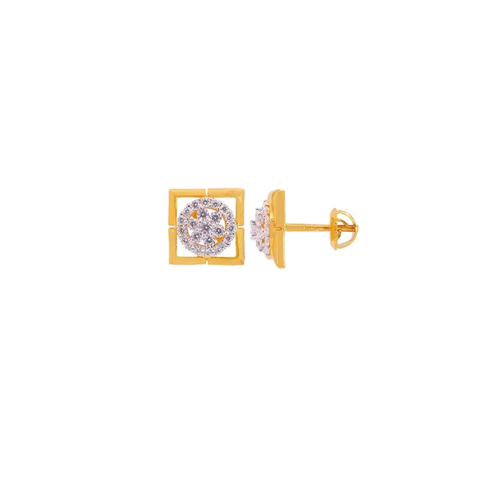Stunning Earrings With CZ in 22K Gold