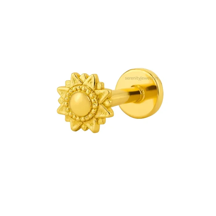 Sun Flat Stud – PAIR