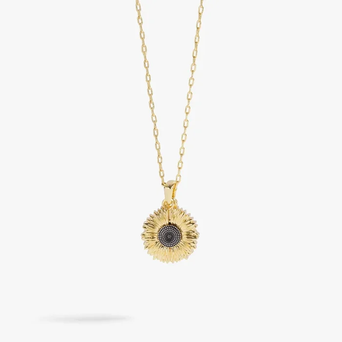Sunflower ‘Choose Happiness’ Mantra Necklace