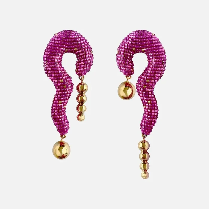 Sunset Earrings, Hot Pink