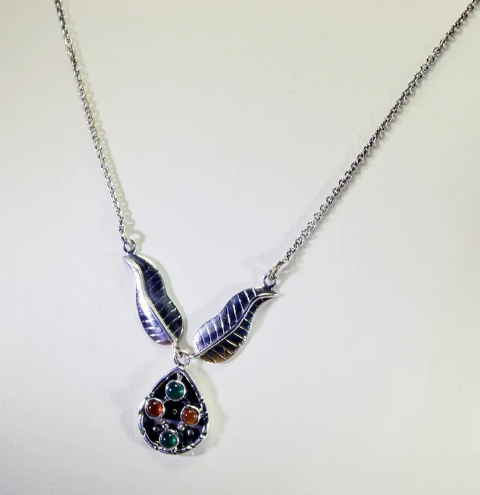 supply 925 Solid Sterling Silver fine-looking Natural Multi Necklace gift UK