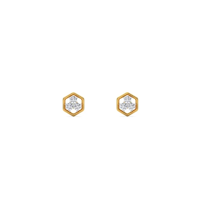 Sweethex 9KT Gold Lab Grown Diamond Stud Earring