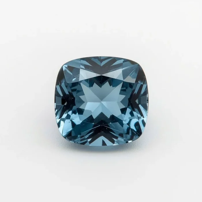 Swiss Blue Topaz 1PC Chunky 13×13 MM Cushion Faceted Blue Natural Semi Precious Gems