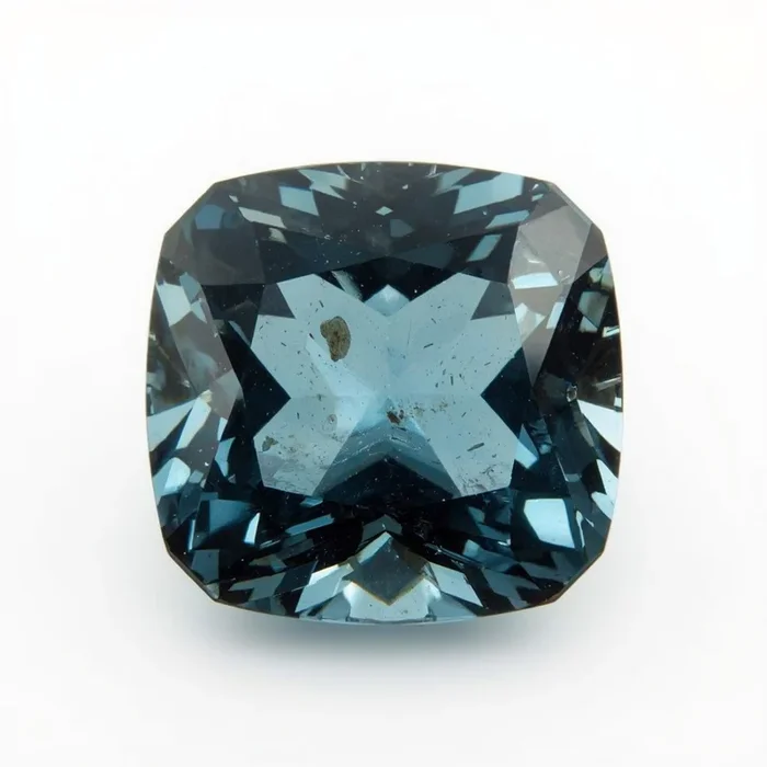 Swiss Blue Topaz 1PC Chunky 15×15 MM Cushion Faceted Blue Superior Semi Precious Loose Gemstone