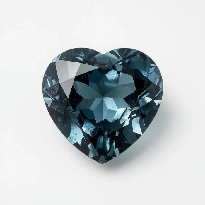 Swiss Blue Topaz 1PC Chunky 15×15 MM Heart Faceted Blue Superior Semi Precious Loose Gemstone