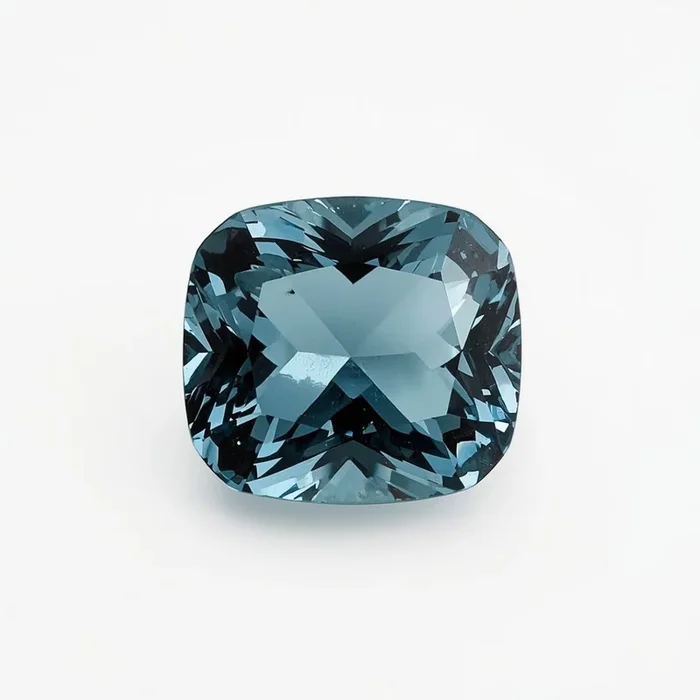 Swiss Blue Topaz 1PC Large 10×10 MM Cushion Faceted Blue Shine Semi Precious Loose Gems