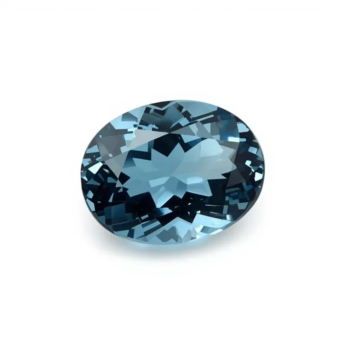 Swiss Blue Topaz 1PC Large 10×12 MM Oval Faceted Blue Brilliant Semi Precious Loose Gems