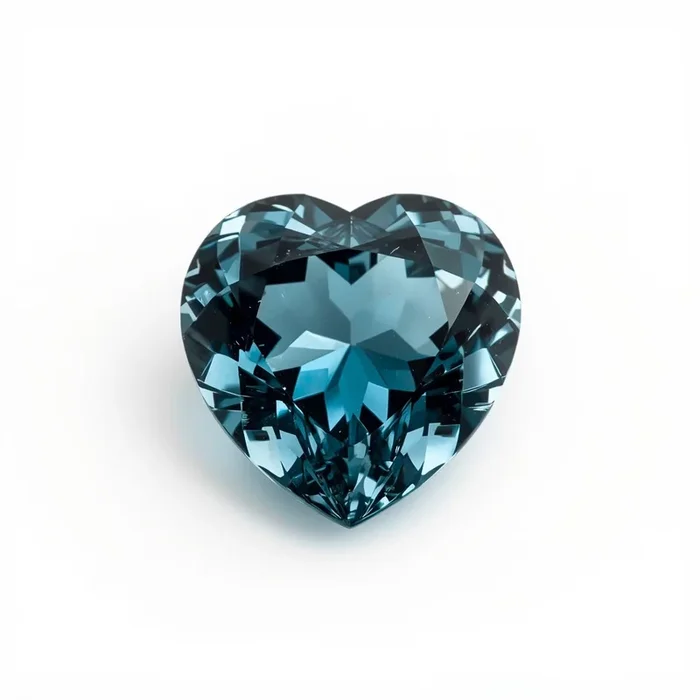 Swiss Blue Topaz 1PC Large 11×11 MM Heart Faceted Blue Fine Semi Precious Loose Gemstone