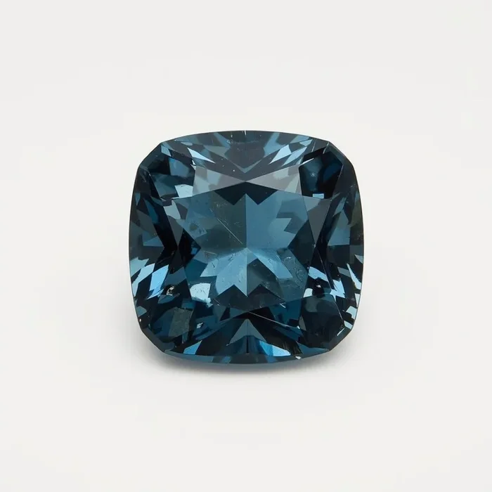 Swiss Blue Topaz 1PC Large 12×12 MM Cushion Faceted Blue High-Quality Semi Precious Loose Gemstones