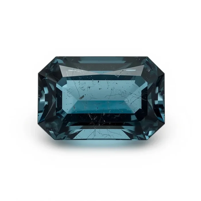 Swiss Blue Topaz 1PC Large 8×12 MM Emerald Faceted Blue Superior Semi Precious Gems