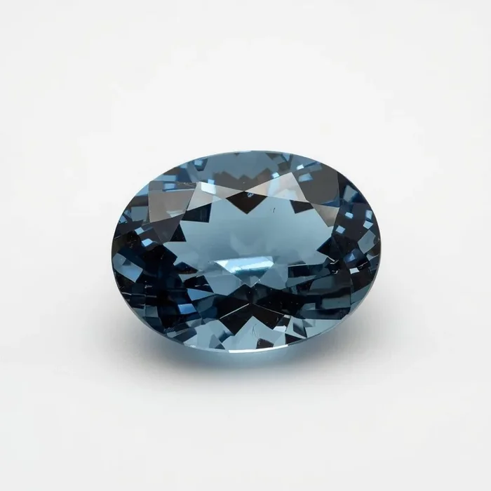 Swiss Blue Topaz 1PC Medium 7×10 MM Oval Faceted Blue Genuine Semi Precious Loose Gems