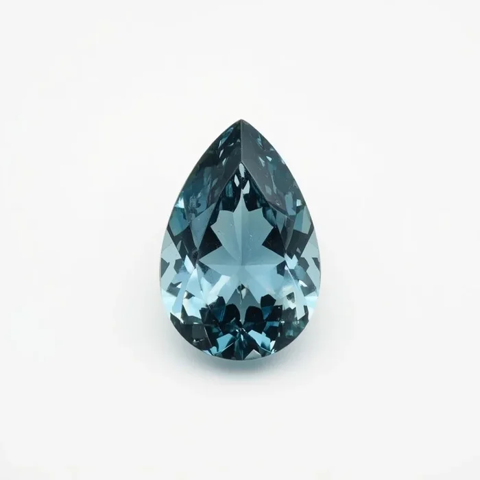 Swiss Blue Topaz 1PC Medium 8×10 MM Pear Faceted Blue Fine Semi Precious Gems