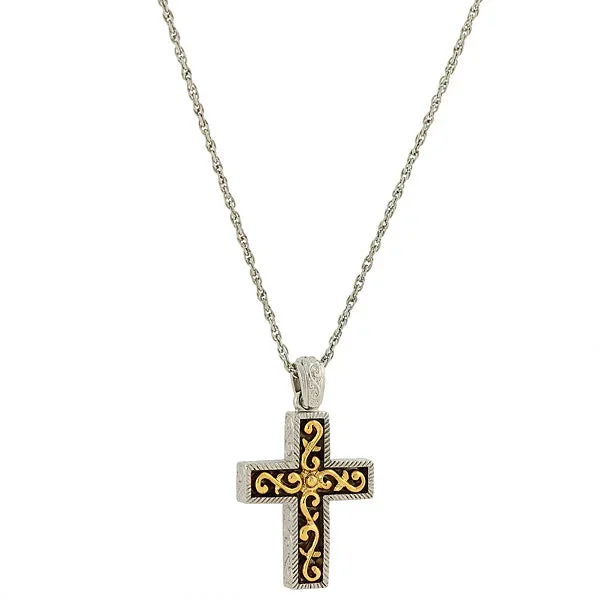 Symbols Of Faith Cross Pendant Necklace 24″