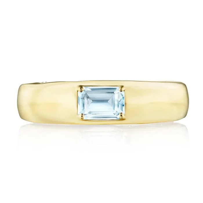 Tacori Allure 18k Domed Sky Blue Topaz Ring