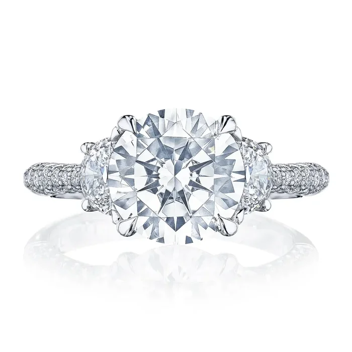 Tacori Founder’s Collection, RoyalT Round 3-Stone Engagment Ring