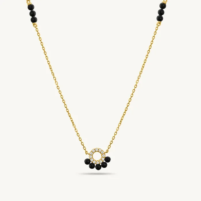 Tahakshi Diamond Mangalsutra | BIS Hallmarked | 18k Gold Vermeil