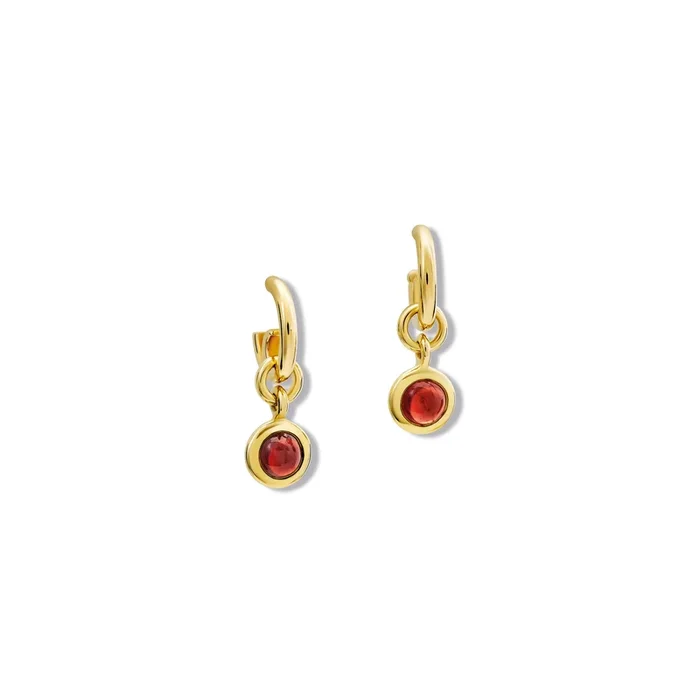 Talya Earring Drops Yellow Gold – Garnet