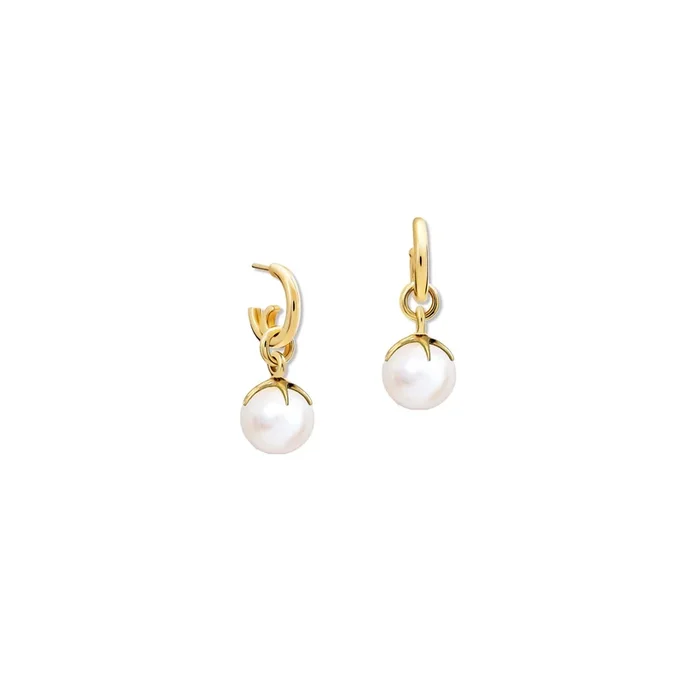 Tamara Earring Drops Yellow Gold – Pearl