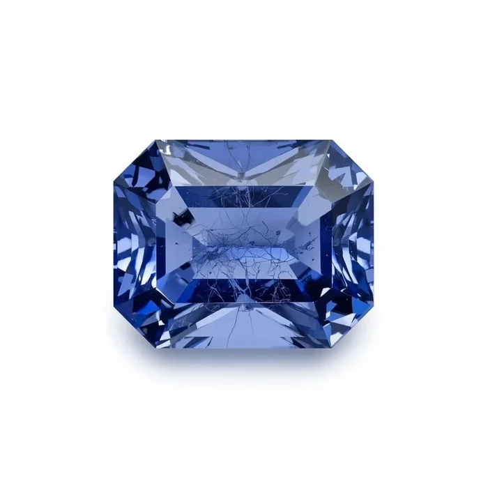 Tanzanite 1PC Large 9×11 MM Emerald Faceted Blue Superior Semi Precious Loose Gemstone