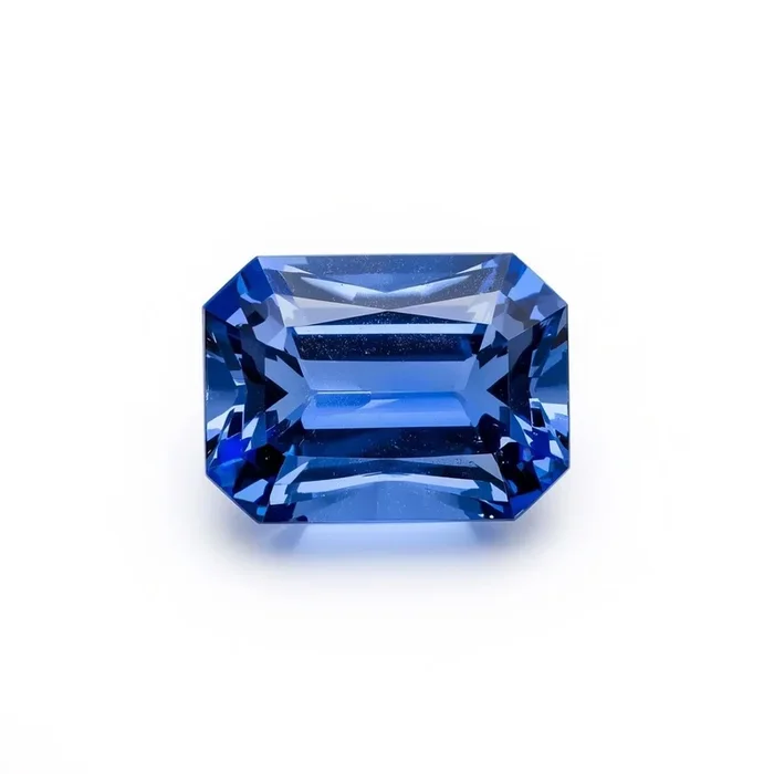 Tanzanite 1PC Tiny 5×7 MM Emerald Faceted Blue Lustrous Semi Precious Gems