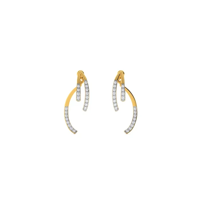 Tassel 9KT Gold Lab Grown Diamond Earrings