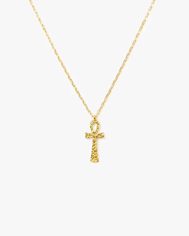 Textured Ankh Necklace