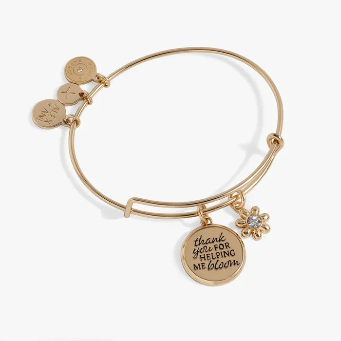 Thank You For Helping Me Bloom’ Charm Bangle