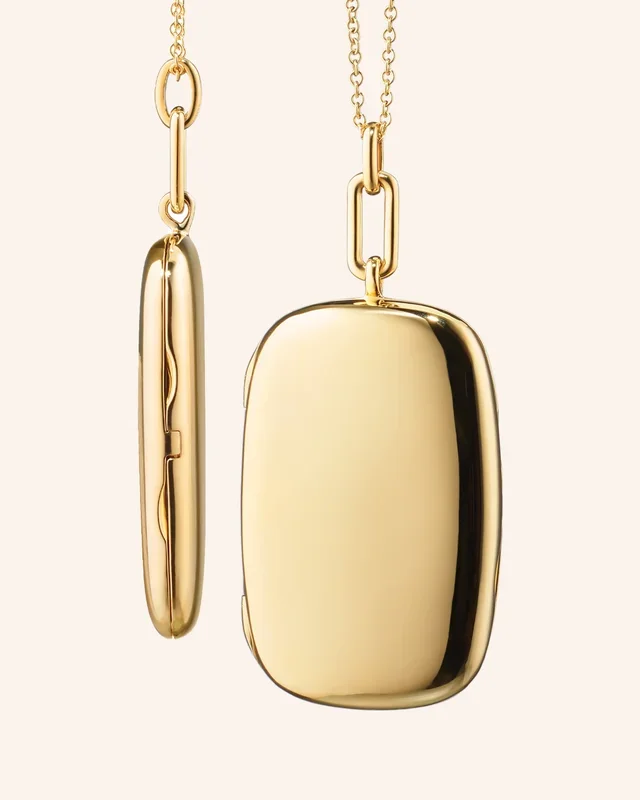 The “Finn” 18K Gold Locket Necklace