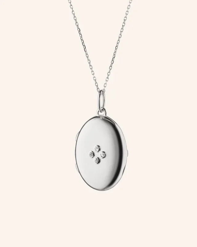 The Four Image “Midi” Locket Necklace with Sapphires
