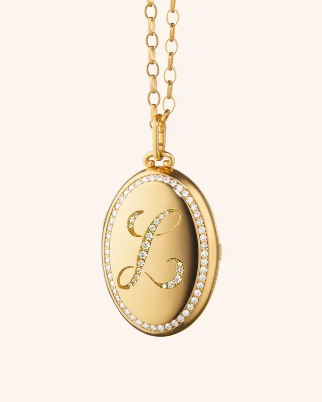 The Four Image “Premier” Diamond Initial Locket