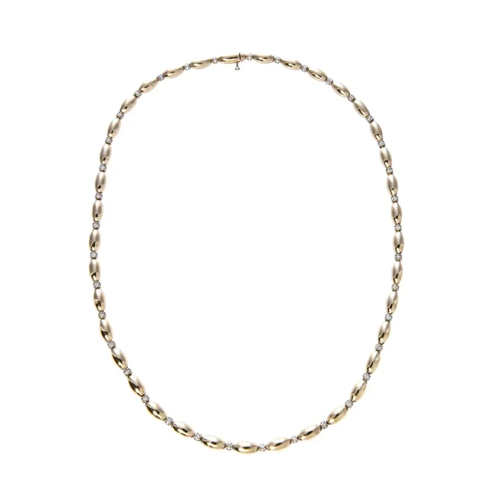 The Mary Diamond Polished Oval Necklace