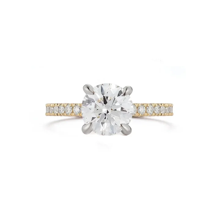The Round Pavé Solitaire – 1.5 Ct