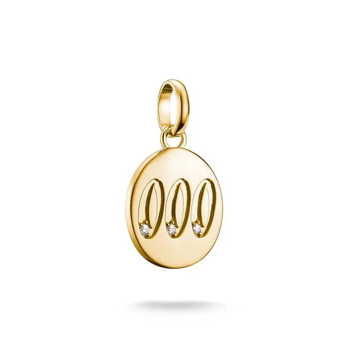 Thomas Sabo CC Connect Yellow Gold-Plated CZ ‘000’ Angel Number