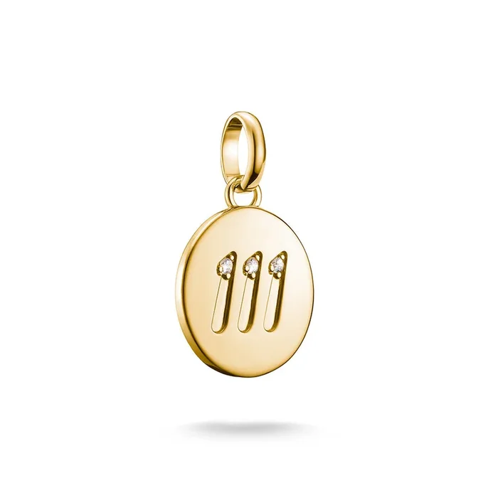 Thomas Sabo CC Connect Yellow Gold-Plated CZ ‘111’ Angel Number