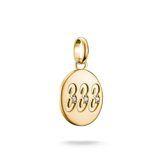 Thomas Sabo CC Connect Yellow Gold-Plated CZ ‘333’ Angel Number