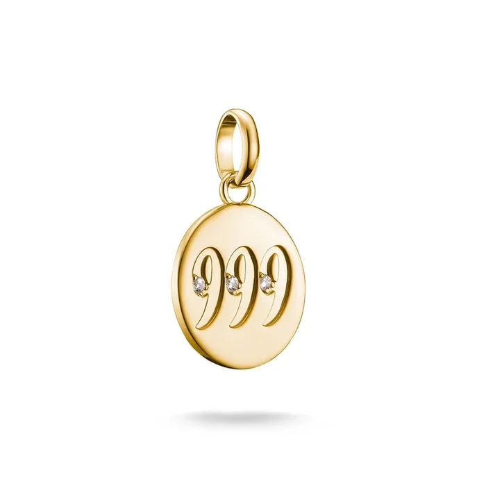 Thomas Sabo CC Connect Yellow Gold-Plated CZ ‘999’ Angel Number