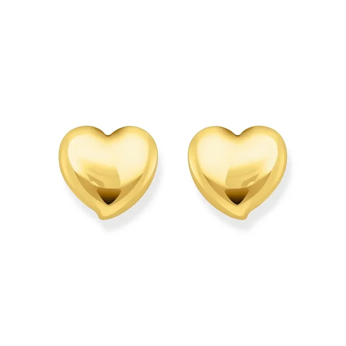 Thomas Sabo Gold Plated Sterling Silver Bold Heart Stud Earrings