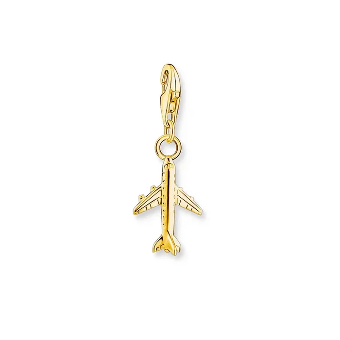 Thomas Sabo Gold Plated Sterling Silver Charmista Plane Charm