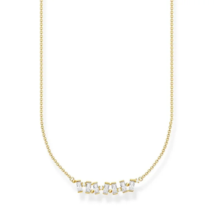 Thomas Sabo Gold Plated Sterling Silver Dancing Cubic Zirconia 38-42 cm Chain