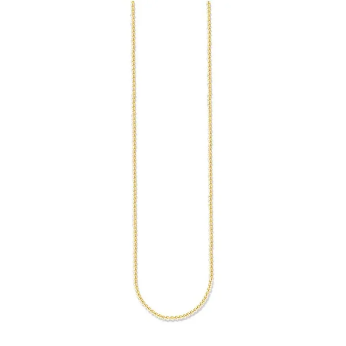 Thomas Sabo Gold Plated Sterling Silver Fine Link 45-50cm Chain