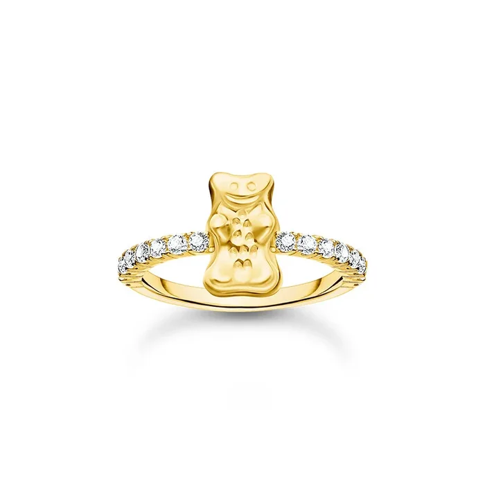 Thomas Sabo Haribo Yellow Gold-Plated Bear CZ Ring
