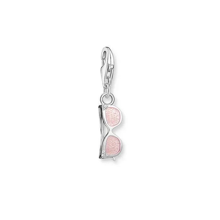 Thomas Sabo Sterling Silver Charmista Pink Sunglasses Charm