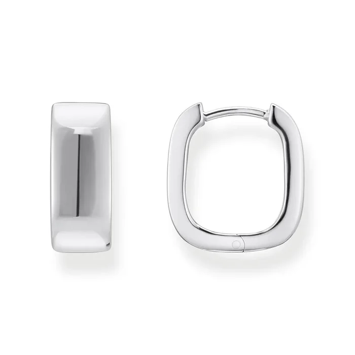 Thomas Sabo Sterling Silver Essential Angular 16mm Hoop Earrings