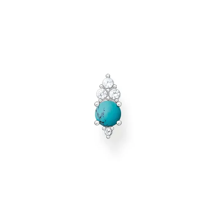 Thomas Sabo Sterling Silver Turquoise Cubic Zirconia Single Earring * 1 Earring Only*