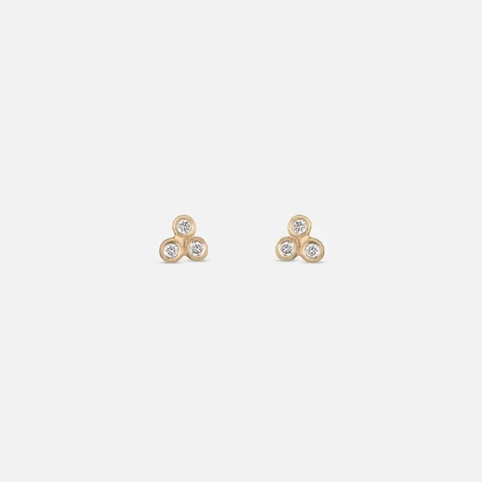 Three Granule Diamond Studs
