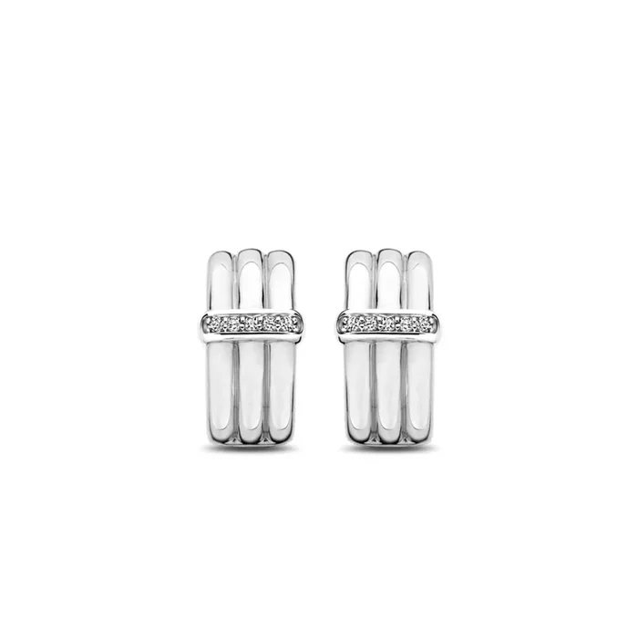 Ti Sento Sterling Silver Huggie Hoop Earrings