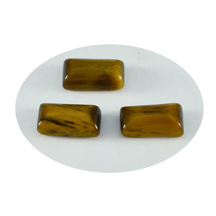 Tiger Eye 1PC Large 8×16 MM Baguette Cabochon Brown Superior semi Precious Gems