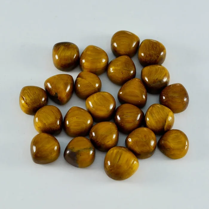 Tiger Eye 1PC Medium 9×9 MM Heart Cabochon Brown Sparkling semi Precious Gems