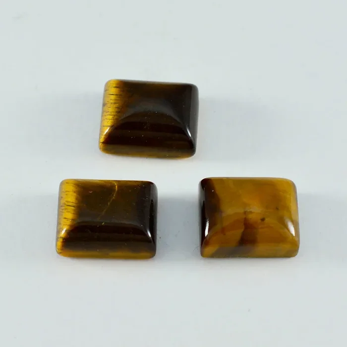 Tiger Eye 1PC Small 7×9 MM Emerald Cabochon Brown Polished semi Precious Loose Gems