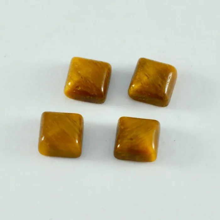 Tiger Eye 1PC Tiny 6×6 MM Square Cabochon Brown High-Quality semi Precious Loose Gems